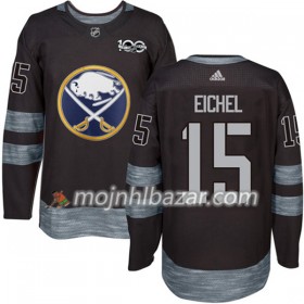 Dresovi Buffalo Sabres Jack Eichel 15 1917-2017 100th Anniversary Adidas Crna Authentic - Muške
